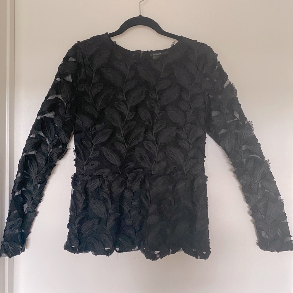 Ann Taylor patterned peplum top